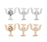 Gatuida 6 Pièces Lot De Broches Psi Pour Femmes Bijoux Décoratifs Badges De Revers or Et Argent Cadeau Pour Médecins Et Amateurs De Psychologie