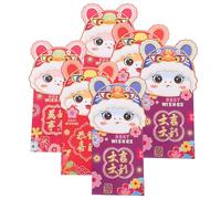 Gatuida 6 Pièces Lot de Enveloppes Rouges avec Motifs Cartoon pour Nouvel An Chinois Décoration Festive pour Famille Nombreuse Protège Cadeaux et Garçon Fille Design Vif et Robuste