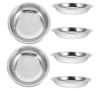 Gatuida 6 pièces Lot de Petites Coupelles Rondes Acier Inoxydable pour Sauces et Condiments Empilable Magnétisme Service Pratique pour Cuisine et Restaurant