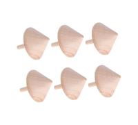 Gatuida 6 pièces Lot de Toupies Bois Naturel Traditionnel pour Garçon Fille Texture Confortable et Design Jeu Observation et Coordination pour Garçon Fille Dès Ans