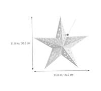 Gatuida 6 pièces Lustre Origami Pentagram Argenté Suspendus Décoration Intérieure Étoile pour Fête Chambre Garçon Fille