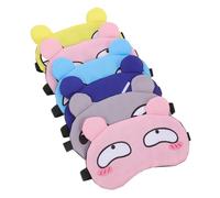 Gatuida 6 pièces Masques de Sommeil Mignons Lot de Occultant Réglable pour Garçon Fille et Adultes Tissu et pour Voyage et Nocturne