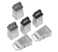 Gatuida 6 Pièces Mini Râpe à Fromage en Boîte 4 Faces en Acier Inoxydable, Compacte et Polyvalente pour Râper Fromage Dur, Cuisine Voyages