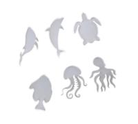 Gatuida 6 pièces Moules Silicone DIY Tortue de Mer pour Sous-verres Créatifs Résine Artisanale Décoration Animaux Marins Kit Bricolage Original