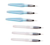 Gatuida 6 pièces Pinceaux à Réservoir Eau Nylon Pointe Fine pour Garçon Fille Stylos Rechargeables pour Peinture Artistique Mélange et Détail Fournitures de Peinture Pratiques pour