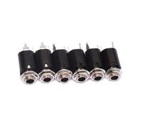 Gatuida 6 pièces Set Cylindrical Guitar Output Jack Plug Socket For Bass Electric Acoustic Guitar Strap Button Design Easy Installation
