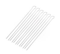 Gatuida 6 pièces Set de Brochettes Bbq Acier Inoxydable Fourchettes Doubles Réutilisables Antirouille pour Grillades et Rôtis Accessoires Barbecue Robustes et Lavables Au Lave-vaisselle