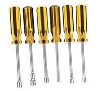 Gatuida 6 pièces Set de Clés à Douille Acier pour Vis Hexagonales Outils Durables pour Hélicoptères Rc Bateaux et Voitures Télécommandés Poignée Antidérapante Couleur Aléatoire