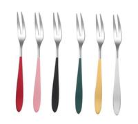 Gatuida 6 pièces Set de Fourchettes à Fruits Acier Inoxydable Résistantes et Antirouille pour Dessert Salade et Apéritif Accessoire Polyvalent pour Maison Bar et Fête