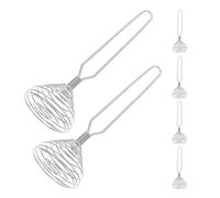 Gatuida 6 Pièces Œufs Manuel Inox Spirale Acier Inoxydable Mélangeur Léger pour Œufs Crèmes et Sauces Ustensile Portable pour Cuisine et Pâtisserie