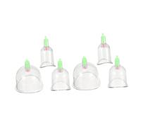 Gatuida 6 Pièces Ventouses de Massage Corps Cupping Set Kit de Thérapie par Aspiration Chinoise avec Tasses C Soulager Tensions et Musculaires