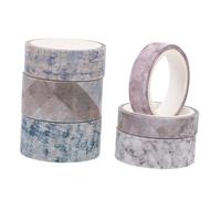 Gatuida 6 rouleaux Ruban Adhésif Washi Texturé pour Scrapbooking Décoration DIY Masking Tape Vintage pour Journaux Carnets et
