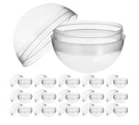 Gatuida 60 pièces Lot de Capsules Rondes Transparentes pour Distributeur Automatique Boîtes Vides Faciles à Ouvrir pour Rangement Bijoux Perles et Petits Jouets Sphères Plastiques