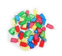 Gatuida 60 pièces Lot de Étiquettes Clés Plastiques Colorées avec Anneaux Étiquettes Valise et Porte Clés pour Organisation Usage Hôtelier et Professionnel Couleur Couleur Aléatoire