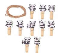 Gatuida 60 pièces Lot de Pinces Bois Panda pour Photo et Décoration Clips Légers et Durables pour Collage Cartes et Loisirs Portable Écologique