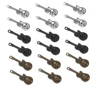 Gatuida 60 Pièces Vintage Skull Guitar Charms Alloy Music Theme Pendants For DIY Jewelry Making Bracelet Necklace Earrings Halloween Accessories