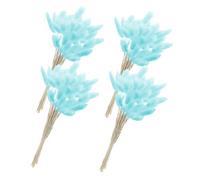 Gatuida 60 Queues de Lapin Séchées Naturelles, Herbe Séchée Légère Bleu Clair, Décoration de Composition de Fleur, Bouquet DIY pour Mariage, Maison et Fêtes, Plante Décorative
