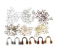 Gatuida 600 pièces U Shape Wire Guards Metal Crimp Beads For Jewelry Making Reusable DIY Craft Accessories For Bracelet Kits
