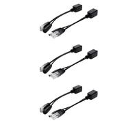 Gatuida 6pièces Câble Adaptation Poe Splitter Cuivre Complet Ensemble pour WLAN Et Sécurisée Compatible avec IP Et Routeurs Noir