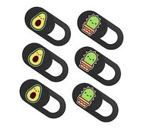 Gatuida 6pièces Cache Webcam Cartoon Avocat Et Cactus De Caméra Coulissante pour Pc Et Laptop Facile à Installer Sécurise Votre Vie Privée Décoration Unique