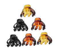 Gatuida 6Pièces Pince à Cheveux Octopus Lot de Accessoires Plastique et Filles Brillant Écaille de Tortue Verte Léopard Clips Durables et Élégants pour