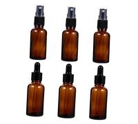Gatuida 6Pièces Set de Bouteilles Verre Compte et Spray Flacons de Voyage pour Parfait pour Aromathérapie et Produits Cosmétiques