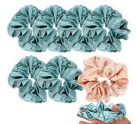 Gatuida 7 Pièces Élastique à Cheveux Large en Soie Imitation, Accessoire pour Cheveux de Demoiselle D'honneur, pour Enterrement de Vie de Jeune Fille et Mariage Champêtre