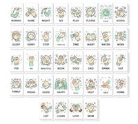 Gatuida 72 Cartes Flash de Langue des Signes américaine pour Une | Cartes flash ASL pour les tout-petits, apprentissage du langage préscolaire, illustrations colorées pour le développement