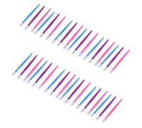 Gatuida 72 pièces Nail Art Cuticle Pusher And Nail Cleaner Sticks Set Durable Plastic Manicure Tools