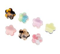 Gatuida 7pièces Petites Pinces à Cheveux Fleurs Antidérapantes Griffes Pour Filles Accessoires Colorés