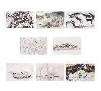 Gatuida 8 Pièces Cartes de Vœux Carte Postale Chine, Papier Blanc