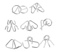 Gatuida 8 pièces Casse-tête Métal Éducatif Brain Teaser Puzzle pour Garçon Fille Développement Cognitif et Résolution de Problèmes