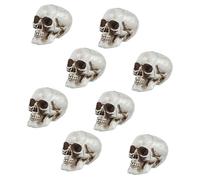 Gatuida 8 pièces Décor Crâne Halloween Miniatures Plastique Modèle Squelette Réaliste Ornement sans Pollution pour Fête Cosplay et Décoration Saisonnière