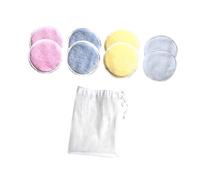 Gatuida 8 pièces Disques Démaquillants Lavables Coton Velours Trois Couches avec Sac de Rangement Réutilisables pour Nettoyage Visage et Démaquillage