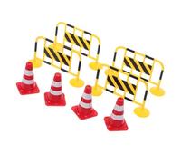 Gatuida 8 Pièces Jouets de Route pré barrières de stationnement de Route de Simulation de Circulation Clôture de Circulation Miniature de signalisation de Barrage Routier