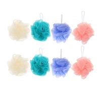 Gatuida 8 Pièces Lot de Éponges de Bain Résistantes Maille Pure Couleur Mousse Rapide pour Exfoliation Corps Hommes Femmes Filet Moussant pour Nettoyage Peau