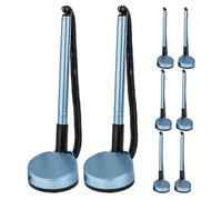 Gatuida 8 Pièces Lot de Stylos Comptoir Sécurisés Noirs avec Support Adhésif Stylo à Bille Bureau Fixe Confortable pour Signature Réception et Banque