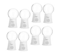 Gatuida 8 Pièces Machine Gacha Bulles Pour Les Enfants Distributeur De Gomme Personnel Bonbons Gommeux Boules De Bubble-gum Gummies Machine à Barbe à Papa Plastique Blanche