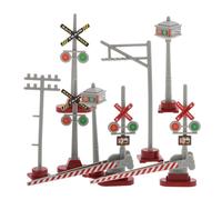 Gatuida 8 pièces Miniature Signal Lights for Model Railroads Architectural Accessories for DIY Table Realistic Traffic Signs