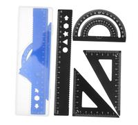 Gatuida 8 Pièces Set de Outils de Mesure Règle Équerre Rapporteur Kit Géométrique Portable avec Boîte de Rangement pour École Bureau et Dessin Technique
