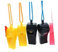 Gatuida 8 pièces Sifflets Plastique avec Lanière Noir Sifflet Sportif Arbitre Entraînement Sécurité Fort et Net pour Adultes et Entraîneurs Couleur Aléatoire Couleur Aléatoire