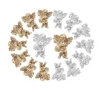 Gatuida 80 pièces Charms Ongles Vintage Relief Nail Art Décorations Manucure Femmes Accessoires avec Figures d'Ange 6# Argenté + 6# Doré 80 pcs