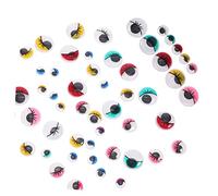Gatuida 84 pièces Autocollants Yeux Mobiles Auto-adhésifs Colorés pour Loisirs Créatifs Garçon Fille Stickers Globes Oculaires DIY avec Cils Décorations Artisanales Faciles à Coller