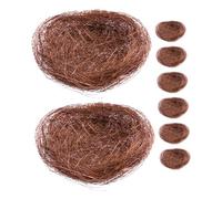 Gatuida 8pièces Lot de Nids Oiseaux Décoratifs Artificiels Mousse pour Jardin Et Décoration De Table