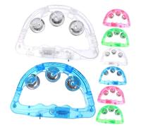 Gatuida 8Pièces Tambourins Lumineux Jouets à Secouer Colorés Accessoires Éclairants pour Fêtes et Événements