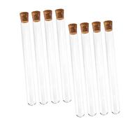 Gatuida 8pièces Tubes à Essai Verre Transparent De Flacons Pour Expériences De Chimie Biologie Et Stockage De Gousses De Vanille