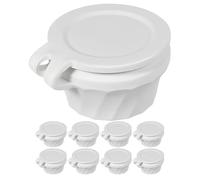 Gatuida 9 Pièces Bouchon Anti-fuite à Clapet, Valve Intégrée, Blanc | Plastique, Design Gravité et Débit Contrôlé, Adaptateur, pour Shampooing et Liquide Vaisselle