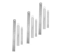 Gatuida 9 pièces Lot Règles Acier Inoxydable pour Étudiants et Bureau Outil Mesure Précis et Réglet Droit pour Dessin et Ingénierie