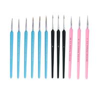 Gatuida 9 pièces Pinceaux de Détail Aquarelle Stylos Liner de Précision pour Peinture Miniature Poils Doux Durables Manche Ergonomique pour Étudiants Art