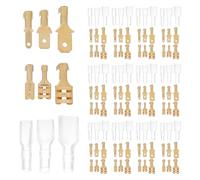 Gatuida 900 Pièces Kit Cosses Électriques Sertir Or avec Manchon Isolant Connecteurs Spade Rapides pour Câblage Auto et Audio Bornes Femelle-mâle Polyvalentes